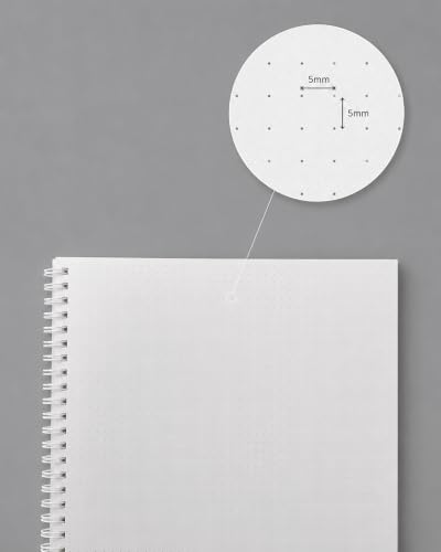 Image of PaperO A4 Dot Grid Notebook | 5MM Dot Design | A4 Size (8.5 x 11 inches) | 100 GSM 50 Sheet | Ideal for Architects & Designers | Kraft Cover | (Millboard Cover Dot Grid)