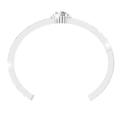 Belinda Jewelz Gemstone Bracelet Gift For Women 4.5 Carat White Topaz Boho Carve Bangle Retro Jewelry 925 Sterling Silver Bracelets Vintage Antique Balinese Gypsy Jewellery Accessory For Girls #TOP2