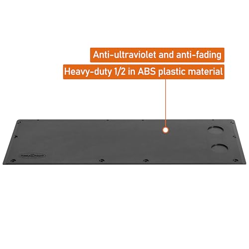 Image of Hooke Road 24-26 Tacoma Flat Tailgate Cover Panel Plate with 2 Cup Holders for 2024 2025 2026 Toyota Tacoma 4th Gen, Work as Camping Table Desk - Black Plastic Board