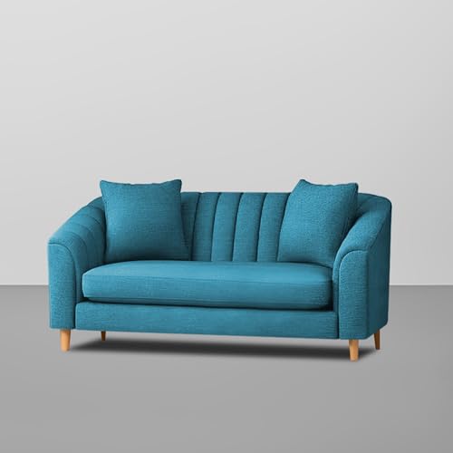 Image of Doraldo 2 Seater Sofa Set for Living Room (Turquise) Premium Fabric Sofa