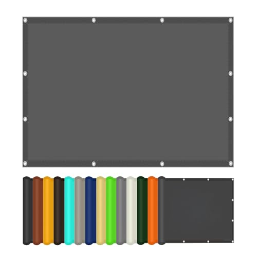 Voile d'ombrage rectangulaire anti-UV et imperméable avec œillets gris