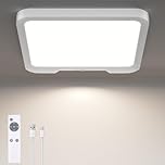 Birnetek® Rechargeable Ceiling Light with Remote, 8000mAh Battery Ceiling Lights, Cordless (3000K, 4500K, 6000K), LED Ceiling Light with Motion Sensor for Bathroom Loft, Shed, Garage