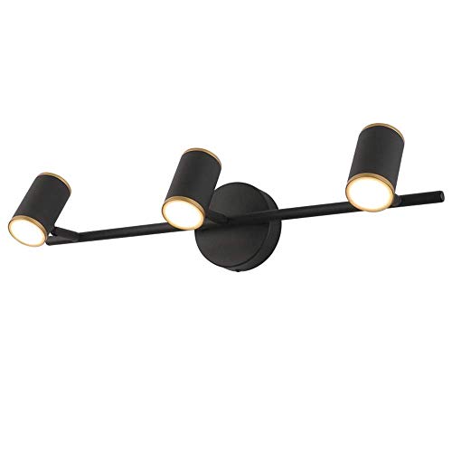 SUNMME Appliques murales de 54 cm, Blanc Chaud 3000 K, 3 têtes réglables pour Miroir de Salle de Bain, 9 W pour hôtel, Restaurant, Lampe de Lecture de Chevet, luminaires
