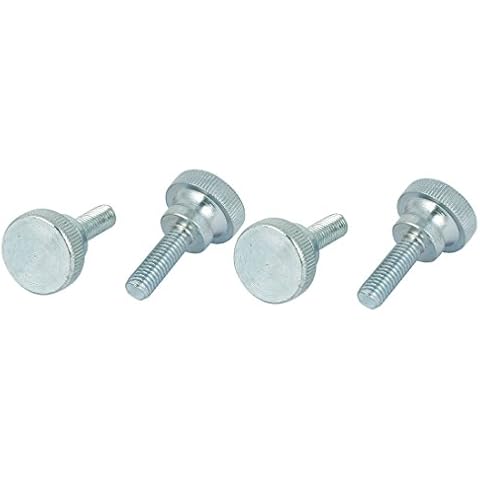 sourcingmap® 4Stk M8x25mm C Stahl Schritt Gerändeltemutter Flachkopf Flügelschraube Bolzen de Cover