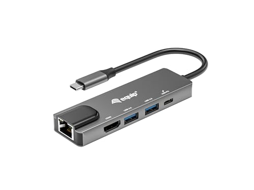 Conceptronic Adattatore Multifunzione USB-C 5 In 1 Hdmi Gigabit Lan Usb 3.2 Gen 1 100W Usb Pd