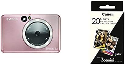 Canon 4519C008 Zoemini S2 (Teal) - Slimline Instant Camera and Pocket Photo Printer, Ideal for Snapping Selfies with a Built in Mirror and Ring-Light