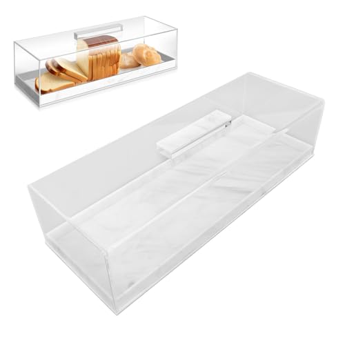 Plateau à gâteau rectangulaire acrylique effet marbre luxe discret - 5