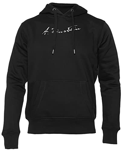 Enigmae Alberto Einstein Firma Sudadera Unisex Hombres Mujeres Manga Larga Negro Men Women Hoodie Black M