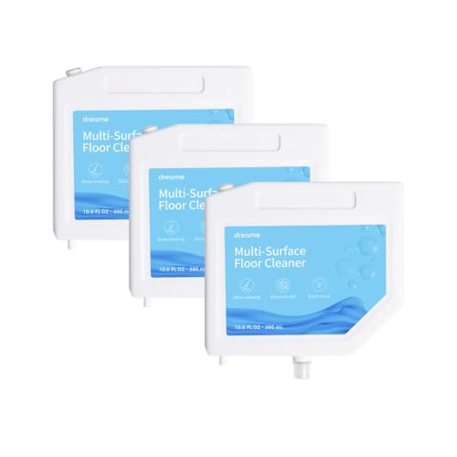 Dreame Cleaning Solution, Liquid Suitable for All Hard Floors such as Wood, Tile and Marble for the DREAME L10s Ultra Robot Vacuum Cleaner, for Charging Station, 300 ml x 3 Units