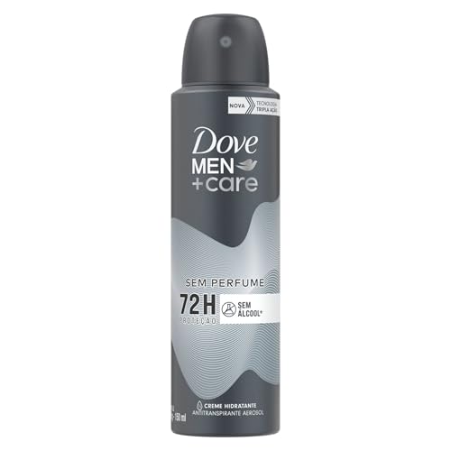 Dove Men+Care Desodorante Antitranspirante Aerossol 150 ML, Sem Perfume, Embalagem Pode Variar