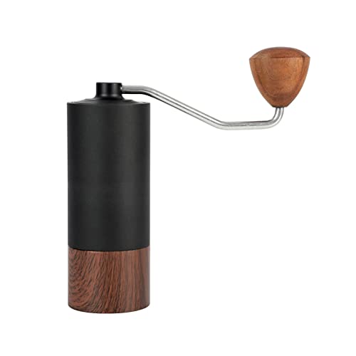 ALSAM 手動コーヒーグラインダー ハンドコーヒー豆グラインダー トラベルエスプレッソバービーンコーヒーグラインダー キャンプ用 ハンドハーブ スパイスコーヒーメーカー キッチン用 デジタル調節可能な設定付き