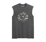 Grafiken: Distressed Druck HARLEY-DAVIDSON Herren Shirt Race Eagle Ärmellos Tank-Top Rippenausschnitt Grau, XXL