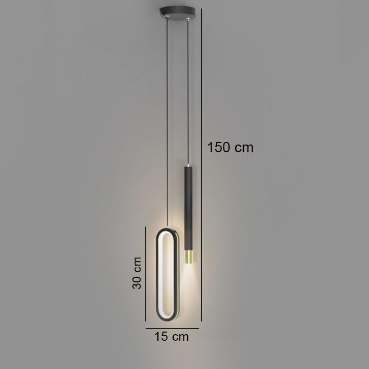 Image of Smartway Myra 18W LED Pendant Light with 3 Color Modes | Modern Hanging Ceiling Lamp for Bedroom, Living Room, Dining & Cafe | Ambient & Reading Light | 1 Year Warranty