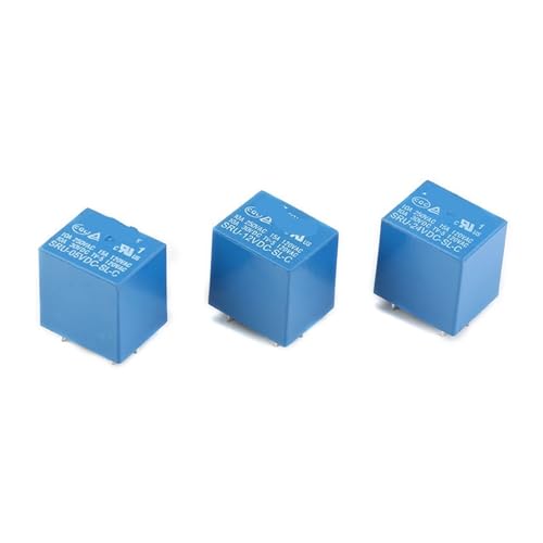 Relé SRU-05VDC-SL-C T73 de 5V DC y 5 pines para control de circuitos de potencia