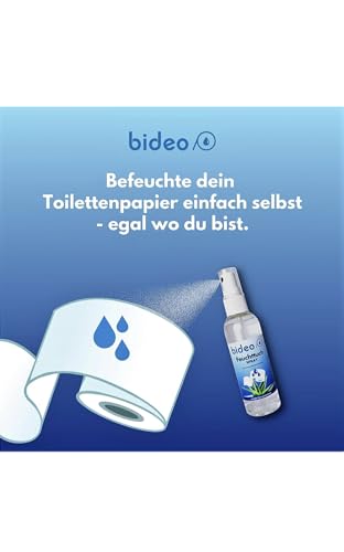 bideo® Haut- und Intimpflege Aloe Vera 500 ml im 1er Set, für bideo Toilettenpapierhalter inkl. Befeuchter | Erfrischend, pflegend und frisch | Ohne Farbstoffe - pH-hautneutral