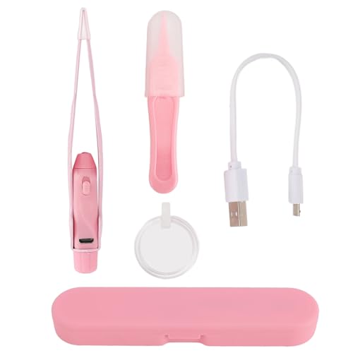 Ear Wax Removal Tool with USB Powered, Ear Tweezers with Light Ear Spoon Set with Storage Box for Adults