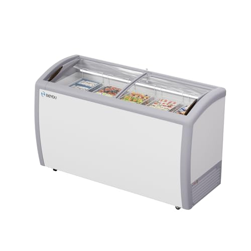 BEYOU 16.3 Cu.ft Glass Top Freezer