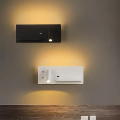 Lampe liseuse LED murale blanche pour éliminer les câbles et lire confortablement