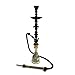 KHALIL MAMOON BLACK SHAREEF 34” COMPLETE HOOKAH SET: Single Hose shisha pipe. Handmade Egyptian Narguile Pipes. These are Traditional Middle Grade Black Metal Hookahs.