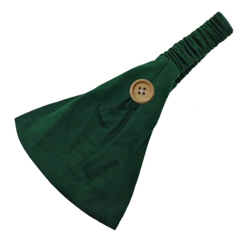 Diadema ancha elástica para mujer, diadema, para verano, elástica, vintage, cinta para el pelo, retro, accesorios para el cabello para mujeres, deporte/yoga/correr/fitness para niñas-verde