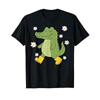 Cute Crocodile in Rain Boots T-Shirt