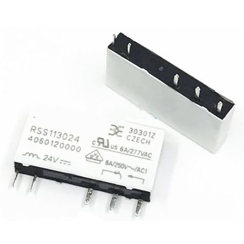 Relé RSS113024 DC24V 24VDC 24V 6A 5PIN interruptor electromagnético para circuito impreso 5 uds