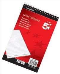 5 Star Spiral Notepad Headbound Ruled 160 Pages 125x200mm [Pack 10]