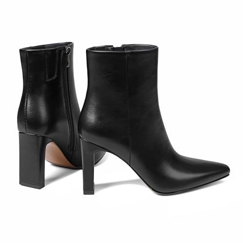 Ankle Boots for Women Fall Boots Point Toe Chunky Block Heeled Boots Fashion Dress Booties3
