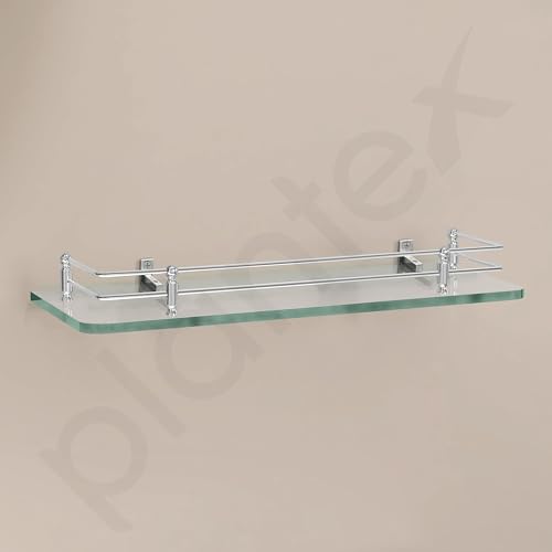 Plantex Multipurpose Transparent Glass Shelf for Bathroom/Living Room Wall Mount - Bathroom Accessories (Polished - 15x6 Inches - Pack of 1) (Image - 5)