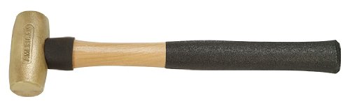 American Hammer AM3BRWG Brass Alloy Metal Fabricating Hammer, 3 lb, 3.75" Height, 1.75" Width, 14" Length