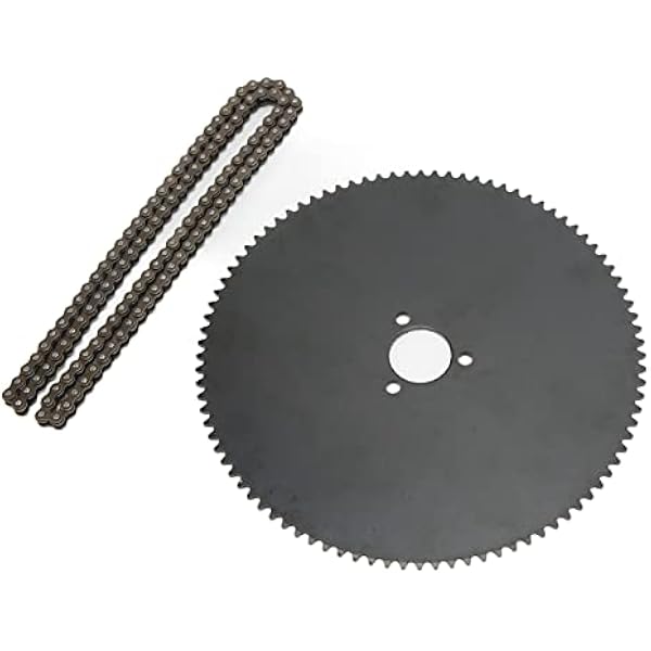 Zestaw łańcuchów zębatych, zębatka 190mm 47 zębów 11 1/2in 25 zestaw łańcuchów ze stali węglowej zamiennik dla Zooma 2 suwowy 25cc 33cc skuter motorower