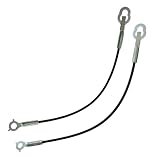 TRQ Tailgate Cable Set Compatible with 2007-2017 Toyota Tundra