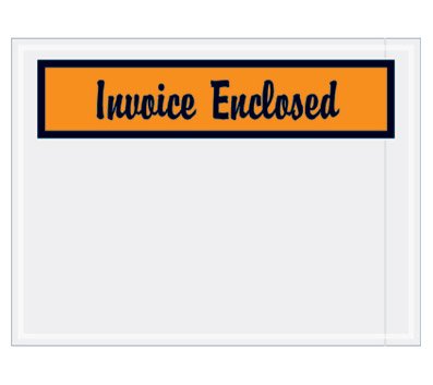 4 1/2in x 6in inInvoice Enclosedin Envelopes
