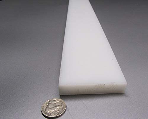 White HDPE (High Density Polyethylene) Rectangular Bar.500