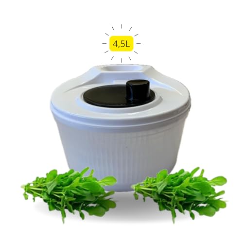Centrifugadora de Salada, Capacidade 4,5 Litros, Lava e Seca Salada e Folhas em Geral