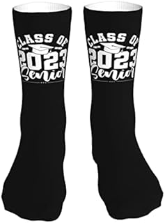 883 Compression Socks Seniors Class Of 2023 Sports Socks Soft Calf Socks Breathable Crew Socks For Walking Jogging Hiking 40cm