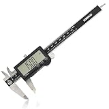 NEIKO 01401A 6-Inch Electronic Digital Caliper, Stainless Steel, Extra Large LCD Screen, Measurement Conversions for Inches, Millimeters, and Fractions, 1 LR44 Batteries Required. (Included)