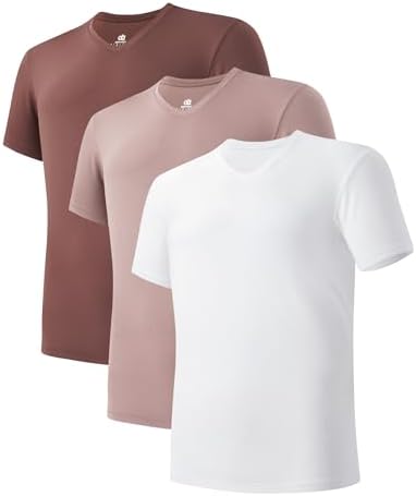 DAVID ARCHY Men's Undershirts, Ultra Soft Micro Modal T-Shirts, 3-Pack