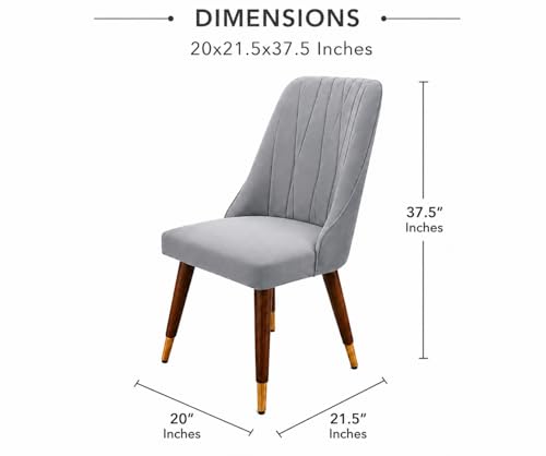 Image of WOODEN SPACE 6-Seater Wooden Dining Table Set | Nano Composite Marble Top | Solid Wood Base | Modern Dining Room Furniture with 6 Chairs (Gray 3)