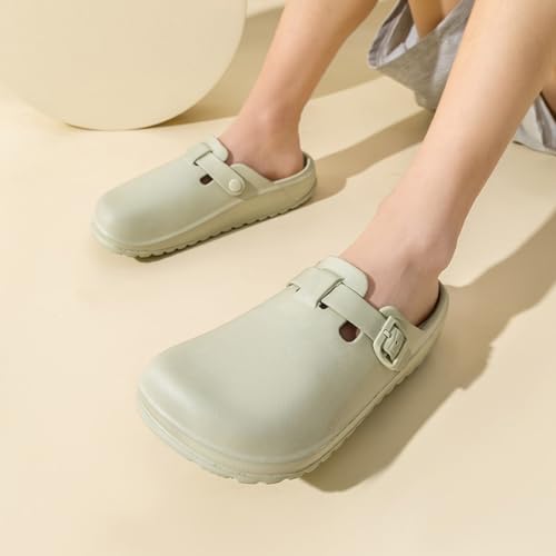 Image of Arch Support Nurse Clogs for Women and Men, Adjustable Buckle Mules Non Slip Work Shoes Chef Garden Sandals, Slip-On Cushion Slippers Slides