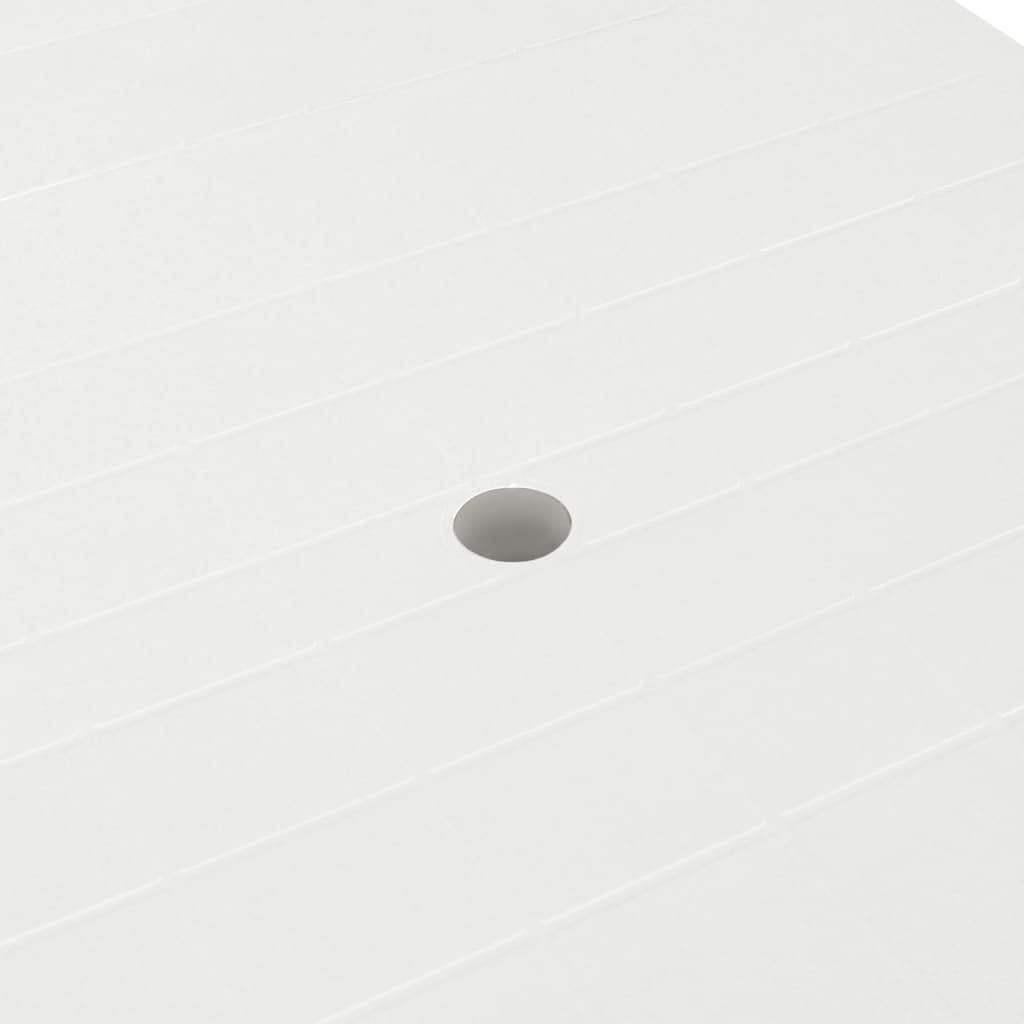 Tavolo rettangolare Bianco componibile ed allungabile fino a cm 216 da interno esterno 6 gambe pratico e comodo per giardino