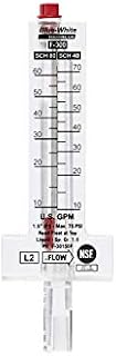 Blue-White Flowmeter for 2" PVC Pipe, Horizontal Installation