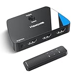 NEWCARE 8K HDMI Switch 3 in 1 Out, HDMI 2.1 Switch with Remote, HDMI Splitter 4K@120Hz Support 8K@60Hz HDCP2.3 HDR10+ VRR ALLM Dolby, HDMI Switcher Compatible with TV PS5/4 Xbox Laptops PC Projector