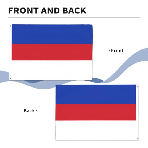 Drapeau des Sorbs double face en tissu polyester avec œillets pour mât extérieur