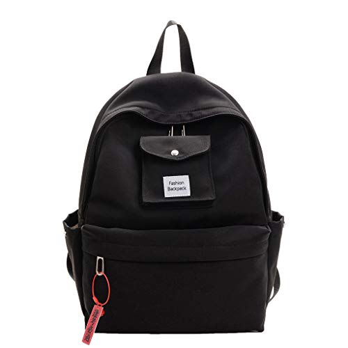 FossenStu Bolsas Escolares Juveniles con Caracteres Chinos de Color Sólido Lindo: Estilo