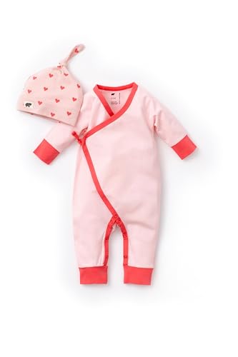 Image of MONICA + ANDY Head to Toe Cuddle Box, Organic Cotton Newborn & Infant Baby Gift Set, One Piece, Cap & Booties