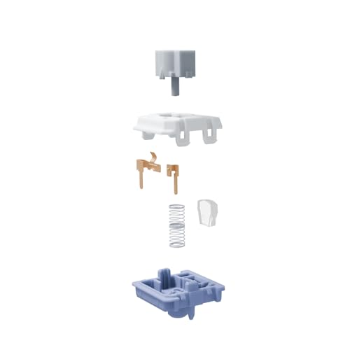 GATERON KS-33 Interruptores de teclado cinza garça de baixo perfil, POM completo linear 50gf 3 pinos