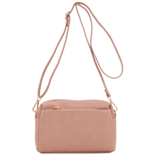 Image of FashionPuzzle Triple Zip Small Crossbody Bag