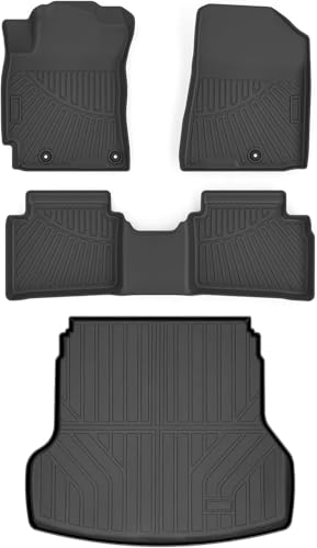 Cartist Floor mats & Cargo Liner Fit for 2019-2024 Kia Forte丨S | EX | FE | LX | LXS | GT | GT-Line丨All Weather Floor Liner for Forte Accessories, Heavy Duty TPE Waterproof