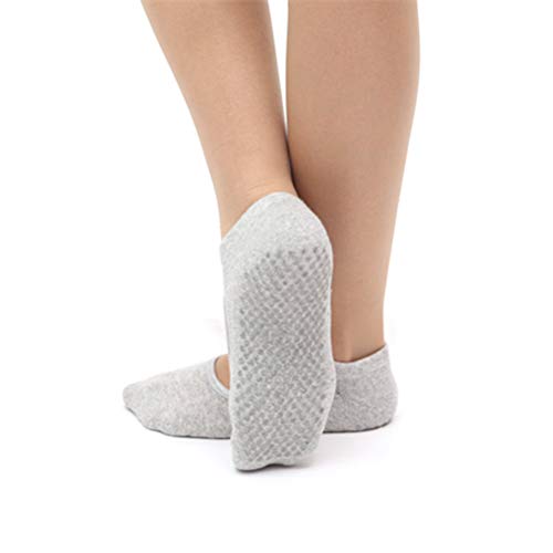 LIOOBO 2 pares de meias de ioga femininas antiderrapantes Pilates balé com punhos para mulheres